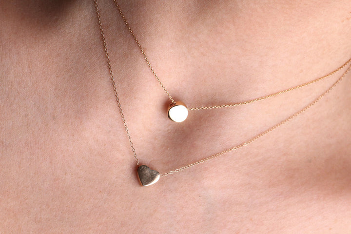 GOLDEN CIRCLE NECKLACE | 18K GOLD NECKLACE  | VALENTINE GIFT | ANNIVERSARY GIFT | MINIMALIST JEWELLERY