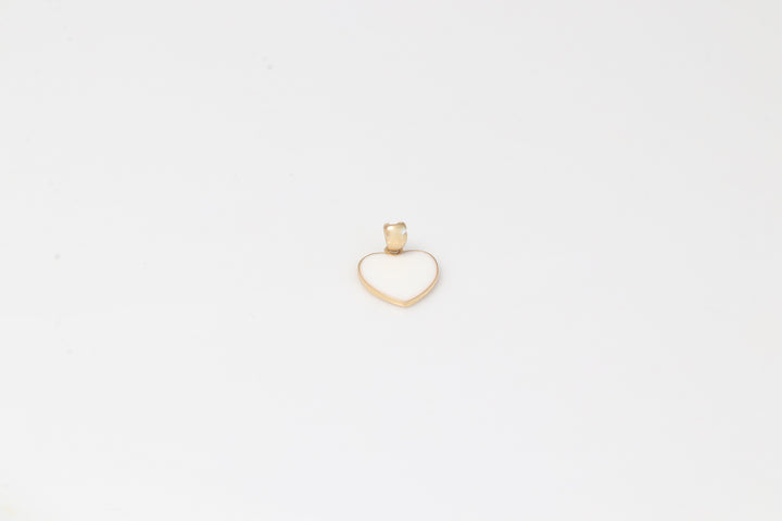 WHITE HEART PENDANT | 18K GOLD PENDANTS | VALENTINE GIFT | ANNIVERSARY GIFT | MINIMALIST JEWELLERY