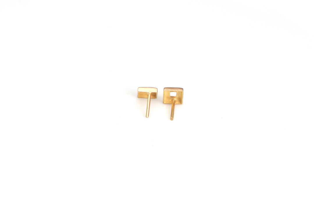 18K GOLD SQUARE EARRINGS | 18K GOLD EARRINGS | VALENTINE GIFT | ANNIVERSARY GIFT | MINIMALIST JEWELLERY